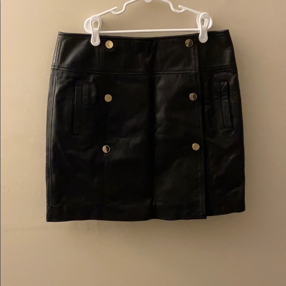 NWT Authentic Versace collection leather skirt 42